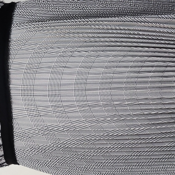 NWT Jason Wu Pleated Houndstooth Plaid Sleeveless Midi Dress - Picture 5 of 14